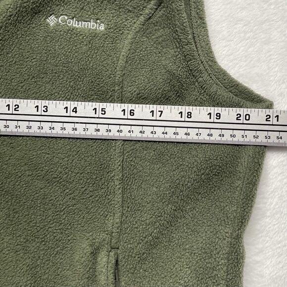 Columbia Benton Springs Fleece Vest Women’s Mock Neck Full Zip Forest Green Lg - Picture 4 of 12